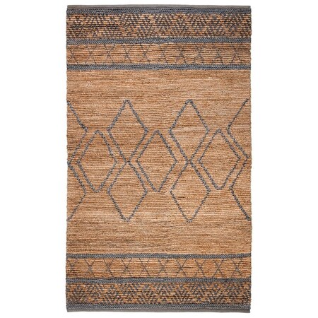 Safavieh 6 x 9 ft. Natural Fiber Hand Loomed Rectangle Area Rug Beige & Grey NF957B-6